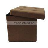 Yes Folded Brown Folding Storage Ottoman thumbnail-3