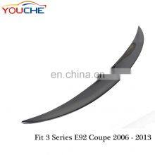 Performance Style Carbon Fiber Rear Spoiler for BMW 3 Series E92 M3 2-door Coupe 2006-2013 Trunk Lip thumbnail-2