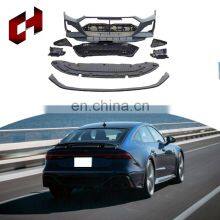 CH Custom Tuning Parts Exhaust Tips Front Lip Support Splitter Rods Rear Bumper Facelift Bodykit For Audi A7 2019-2021 To Rs7 thumbnail-1