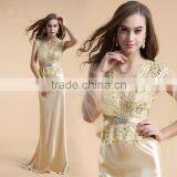 C70473A The New Design Deep v Silk Sexy Long Dress With Lace for Wedding