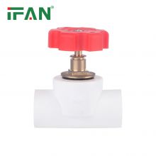 IFAN Free Sample Plastic PPR Pipe Fittings Wholesale Red Handle Stop Valve