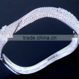 Exclusive Design Trendy Irregular Shape Setting CZ Crystal Bridal Jewelry Bangle thumbnail-5