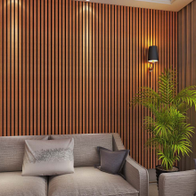 Factory Wholesale Soundproof Wall Panels MDF Akupanel Wood Slat Panel thumbnail-1