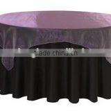 Elegant Purple Organza Table Overlay thumbnail-1