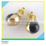 Glass Crystal Pendant Sew on Clear Chaton Mix Green Plastic Bacll Round 14mm Diameter thumbnail-5