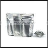 Stand up Zipper Pouches in Matt Silver thumbnail-1