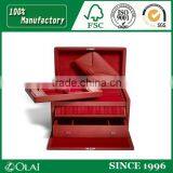 Red Multi-functional Leather Drawer For Perfume/Cosmetic