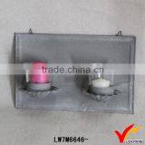 Handcraft Vintage Triple Metal Wall Leaf Candle Holder thumbnail-5