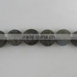 Gemstones Labradorite 15mm Rough Coins Raw Natural Gemstone Beads thumbnail-1