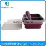 Eco Collapsible Lunch Box, Silicone Food Storage thumbnail-1