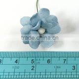 Baby Blue, Small Handmade Mulberry Paper Flower, Wedding Party, Scrap-booking Crafts Pastel thumbnail-2