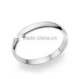 3MM 925 Sterling High Polish Plain Wedding Silver Band Ring thumbnail-1