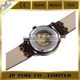 New Retro Skeleton Automatic Mechanical Vintage Leather Copper Wrist Watch thumbnail-5