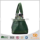 P131-B2558 Dark Green Ostrich Pattern Lady Leather Bag From China Bags Factory thumbnail-3