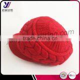 Fashionable Jacquard Wool Felt Winter Knitting Hats and Caps Visor Support Small Orders(Accept the Design Draft) thumbnail-2