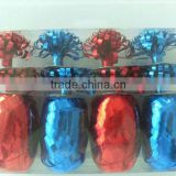 HOT SALE Red / Blue Metallic PP Gift Ribbon Bows Package for Decorating Gift