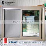 ROGENILAN 88 3 Panels Price of Aluminum Frame Glass Sliding Window With Mosquito Screen thumbnail-4