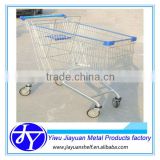 Europe type trolley shopping cart with 5 inch wheels