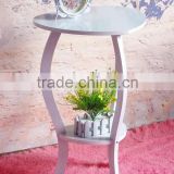 Household white heart shaped wood tea table / coffee table / bedside table / phone table