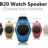 B20 Bluetooth movement Music watch Portable Mini Watch Bluetooth 2.1+EDR Sport Speaker TF Card FM Audio Radio Speakers