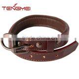 Logical Leather Padded Dog Collar, Best Full Grain Heavy Duty Genuine Leather Collar