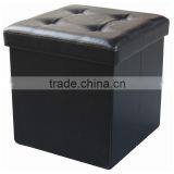 Unique Purple Polyester Storage Cube Ottoman thumbnail-5
