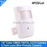 700TVL 1/4" Color CMOS 3.7mm Lens Mini Indoor/Outdoor Security CCTV Camera 4pcs/lot Quality Choice