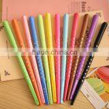wholesale DIY creative stationery kids personalized Novelty gel pen slim ball point pen multi colorl changing ink ball pens