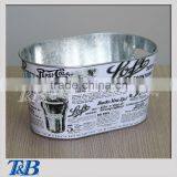 Large Metal With Inner Handles Tin Ice Bucket thumbnail-2