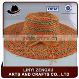 Summer wholesale crochet straw cowboy hats
