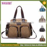 Vivisecret Canvas Style Shoulder Carry Bag Canvas Tote Bags for Business Men thumbnail-4