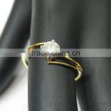 0.40cts Diamond Solitaire Ring 14K Yellow Gold 1.3gms thumbnail-3