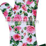 2015 NEW DESIGN PRINTING ROSE COTTON COTTON OVEN MITT