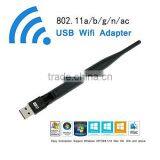 AC 600 Dual Band 5Ghz 2.4Ghz 600Mbps USB WiFi Adapter With 5dBi Antenna