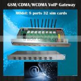 Hot cdma voip gateway! Fixed wireless terminal,8 channels 32 sim cards