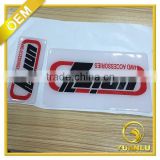 self adhesive brand name logo epoxy patch for clothing