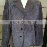 Sharp Dark Brown Suede Leather Coat