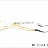 Elastic Metallic Skin PU Headband,braided Headband,gold PU Headband