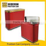 Tall Retangular Tin With Hinged Lid