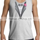 Printing your logo custom men's gym singlet/stringer vest