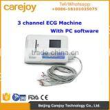 100% Guaranteed 12 Lead Resting Three Channel ECG EKG Machine With PC Sync Software Electrocardiograph in Clinic Hospital thumbnail-1