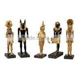 Cusomized Handmade Painted 5-Piece Gods of the Egyptian Statue Set thumbnail-1