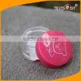 Cute 10ML Empty PET Plastic Baby Skin Care Jar With Pink Cap thumbnail-2