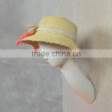 White Wall Mounted Female Head Deal for Hats, Scarves and Sunglasses for Home or Retail Store thumbnail-2