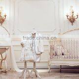 Victoria Style Carved Wooden Baby Crib, Ornate Design Children Bedroom Furniture Set, Noble Furniture Child/Kid's Bed Set thumbnail-3