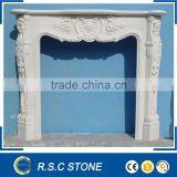 Cheap Modern White Marble Fireplace Mantel thumbnail-1