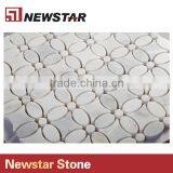 Newstar Hot Saling Italian White Carrrara Marble Flower Shape Mosaic thumbnail-6
