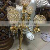 Wedding Candelabra/wedding Gold Candelabra With Flower Bowl thumbnail-2