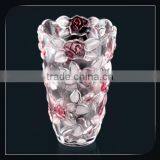 Rose Shaped Tall Cylinder Glass Vase Martini for Wedding Centerpieces thumbnail-1