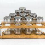 9 Pieces Stainless Steel Magnetic Container Spice Rack Set thumbnail-4